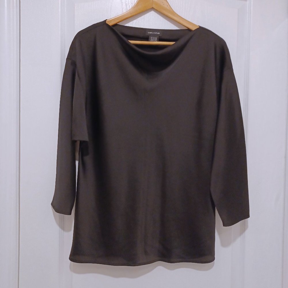 Lord & Taylor - Drape-neck blouse